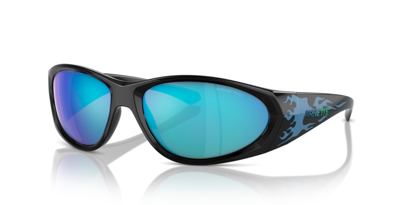  light green mirror blue/black/blue flames