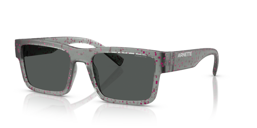  dark grey/matte transparent grey/pink splatter