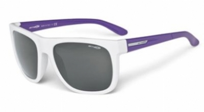  as shown/white with violet temple grey lens
