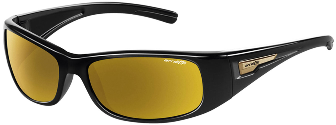  as shown/glossy black gold mirror lens