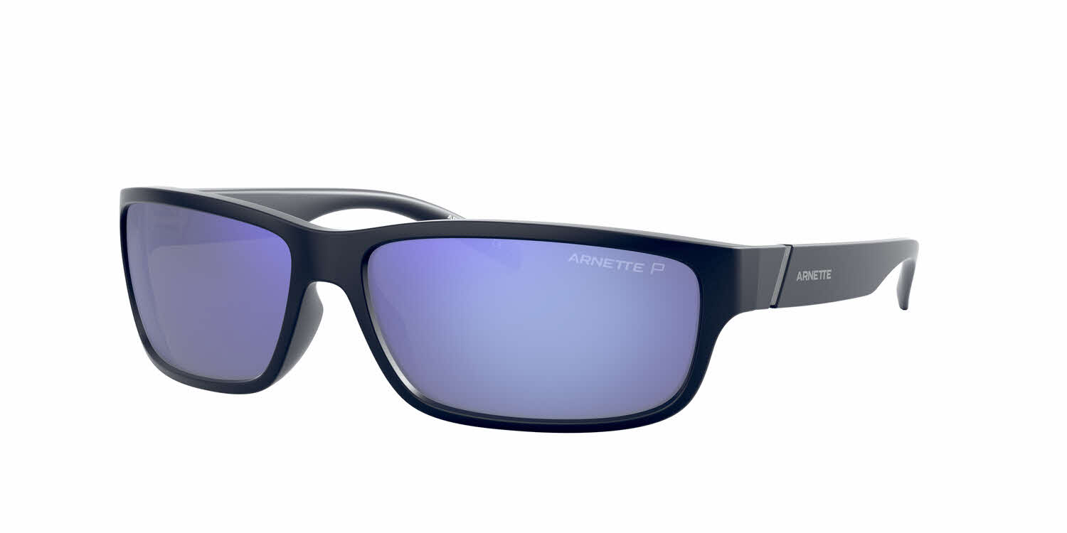  polarized dark grey mirror water lens/matte blue