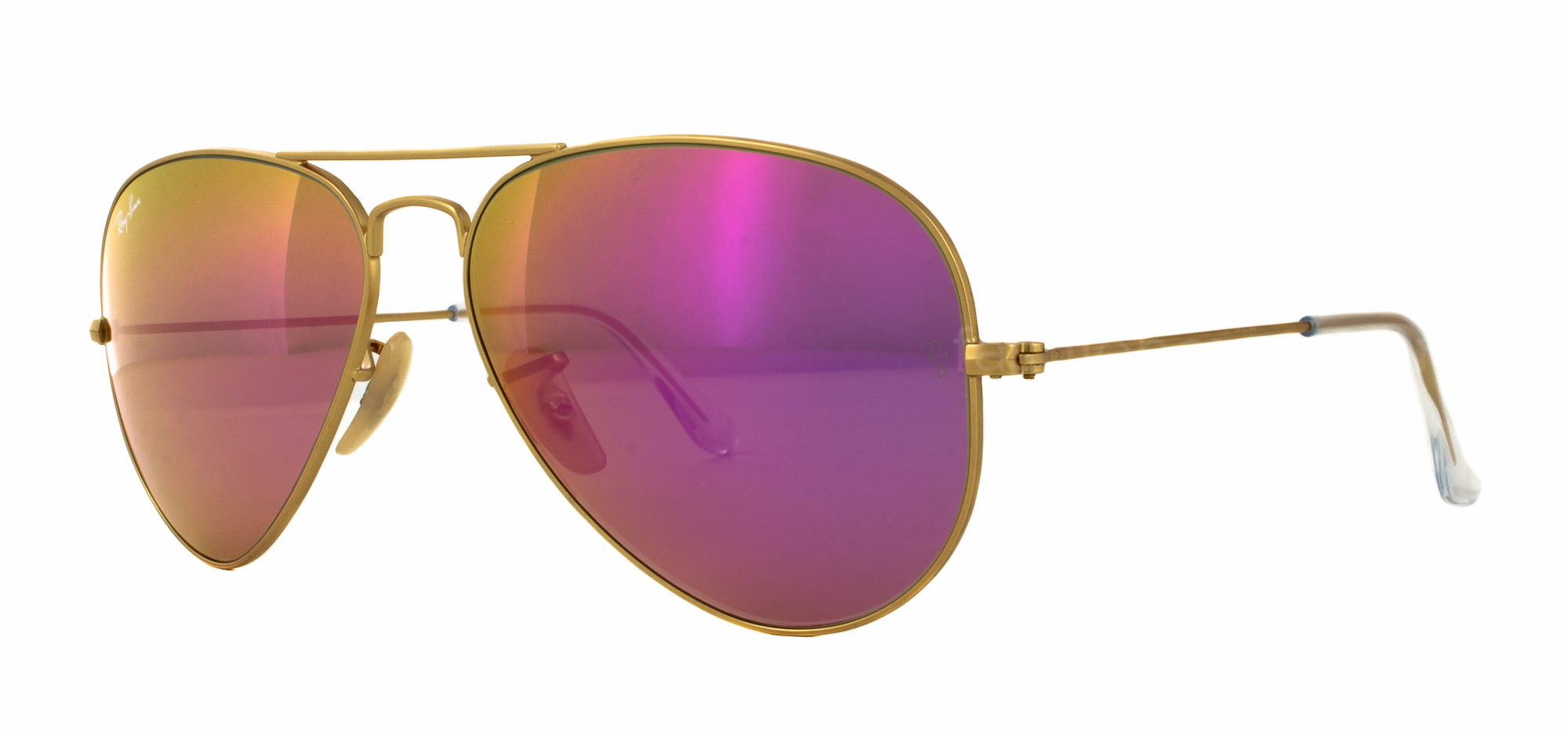  matte gold/fuschia mirrored