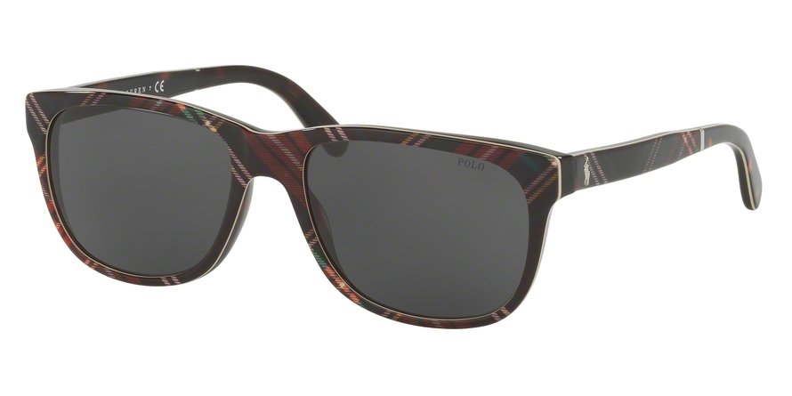  dark grey/shiny black tartan