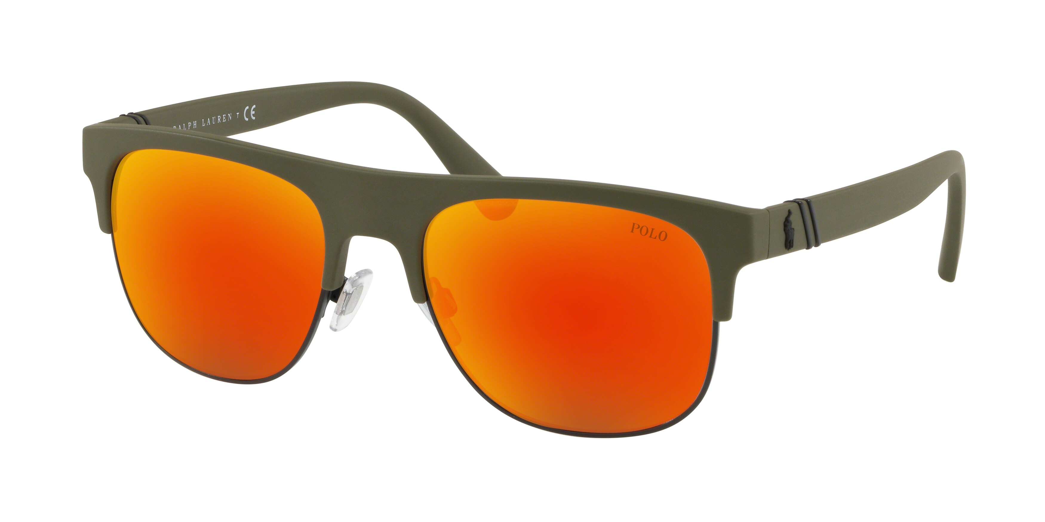  orange mirror/matte olive