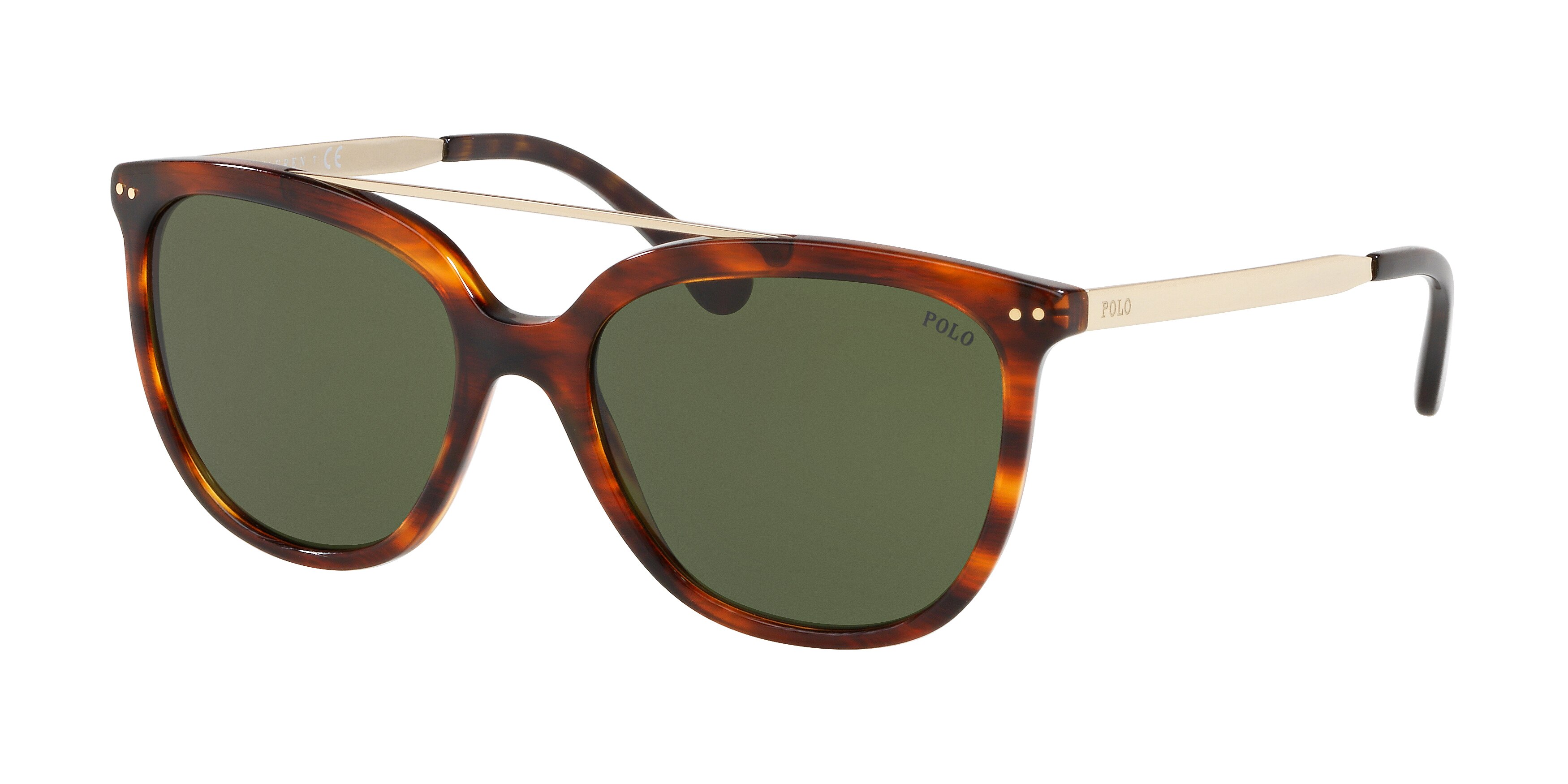  bottle green/havana striped