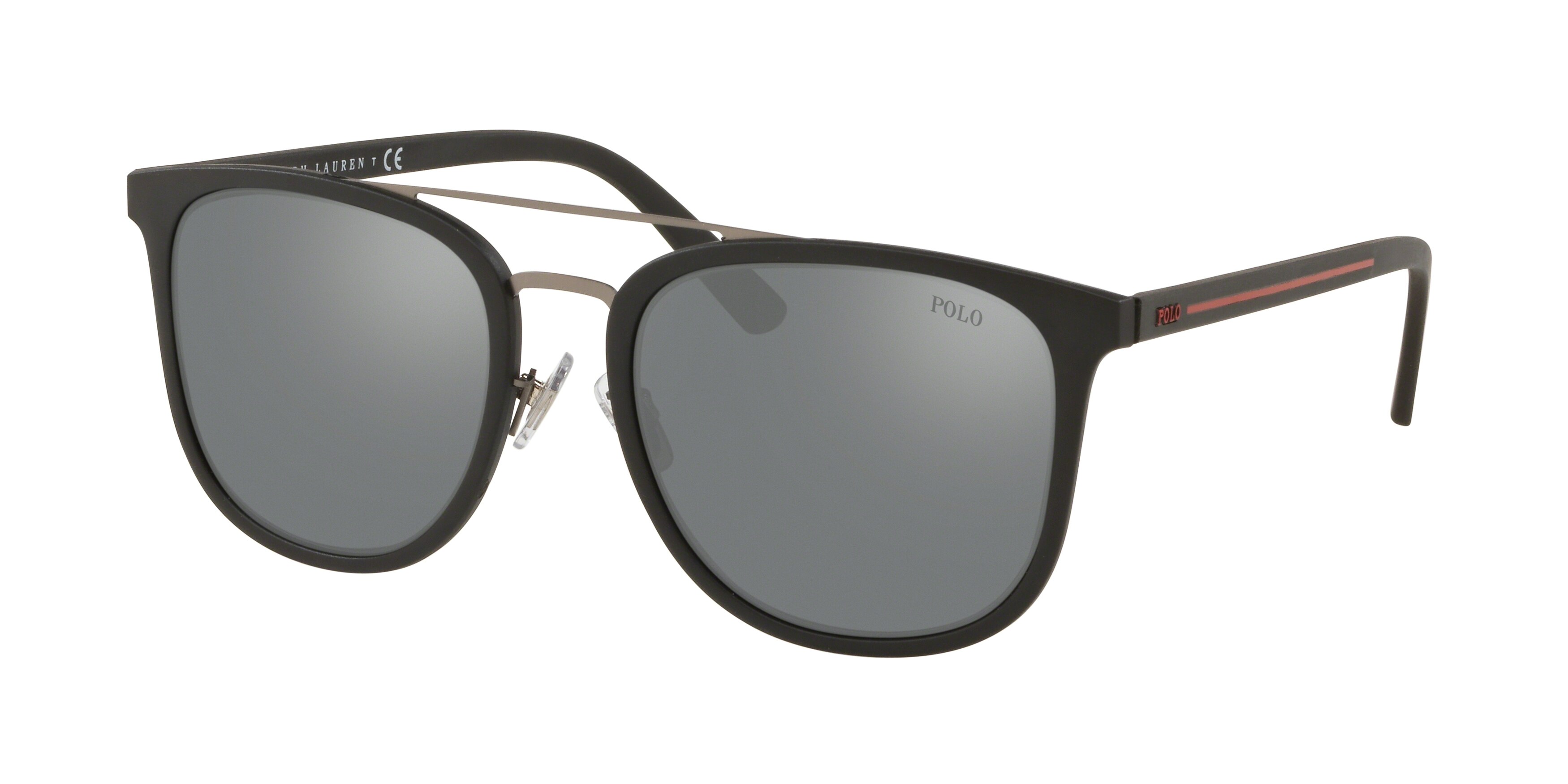  mirror silver/matte gunmetal rubber black