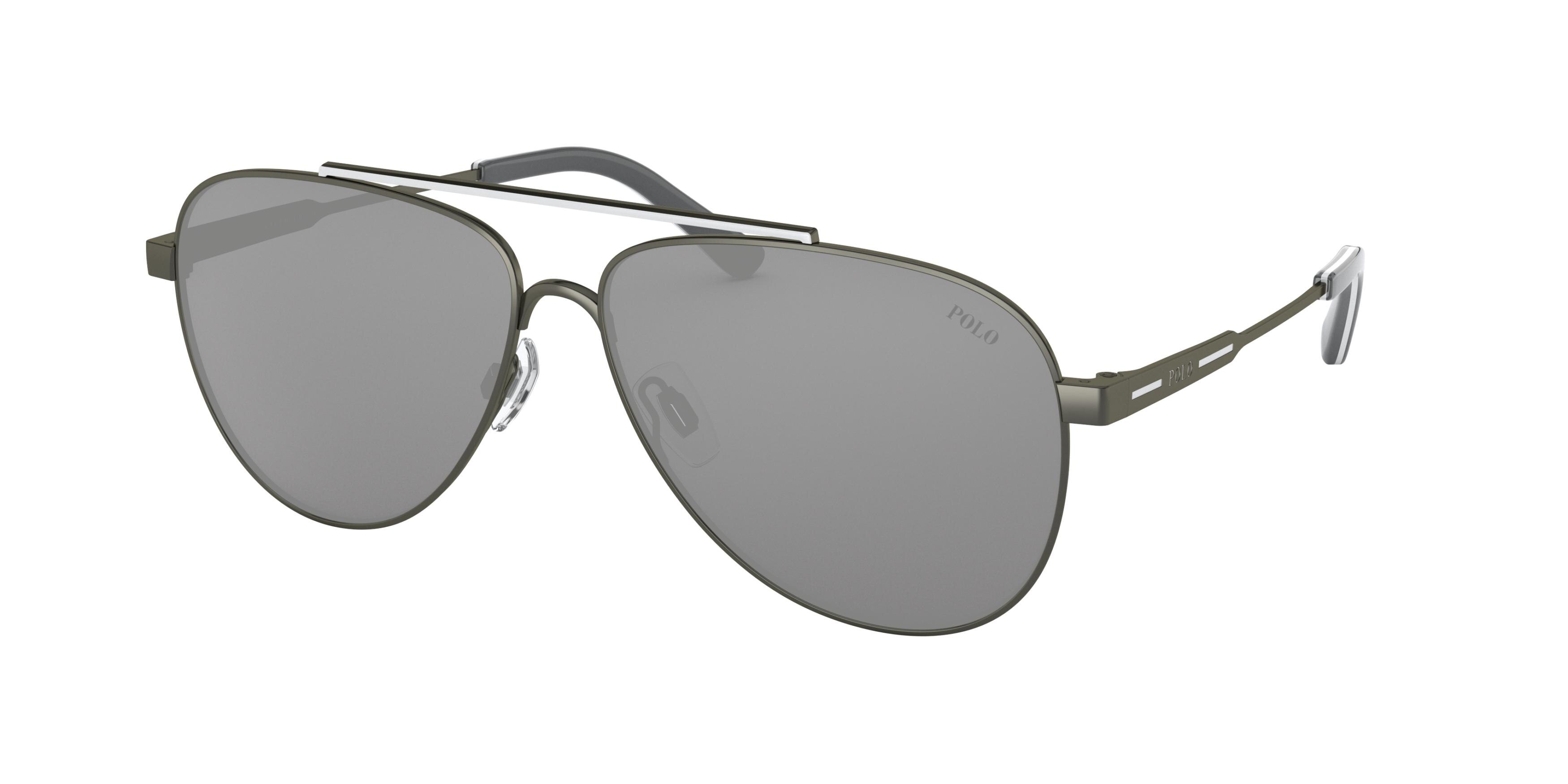  silver mirror/semishiny gunmetal/white