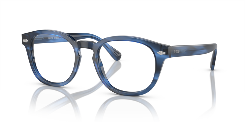  clear/shiny striped blue havana