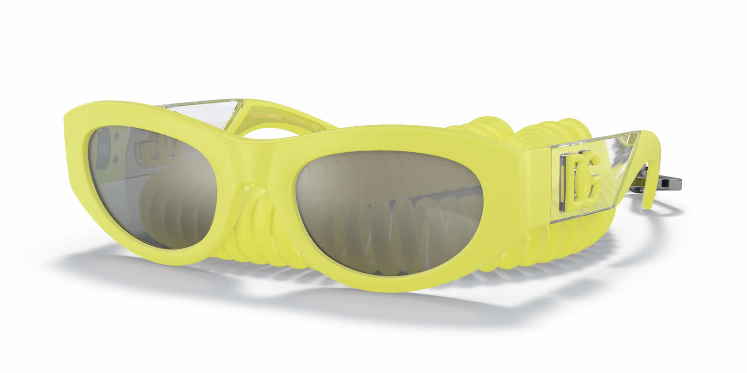  light grey mirror silver/yellow rubber