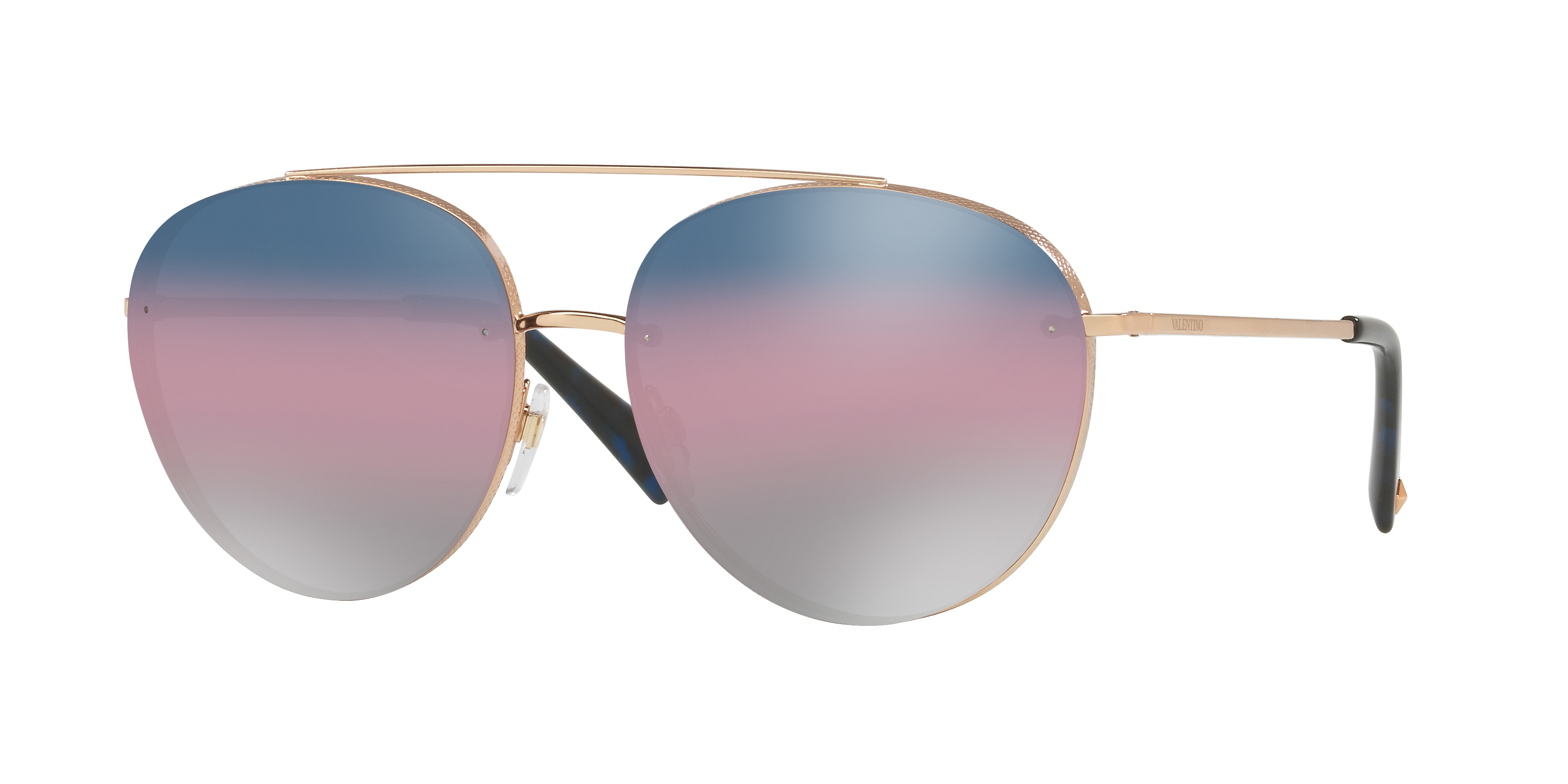  gradient blue pink mirror/rose gold