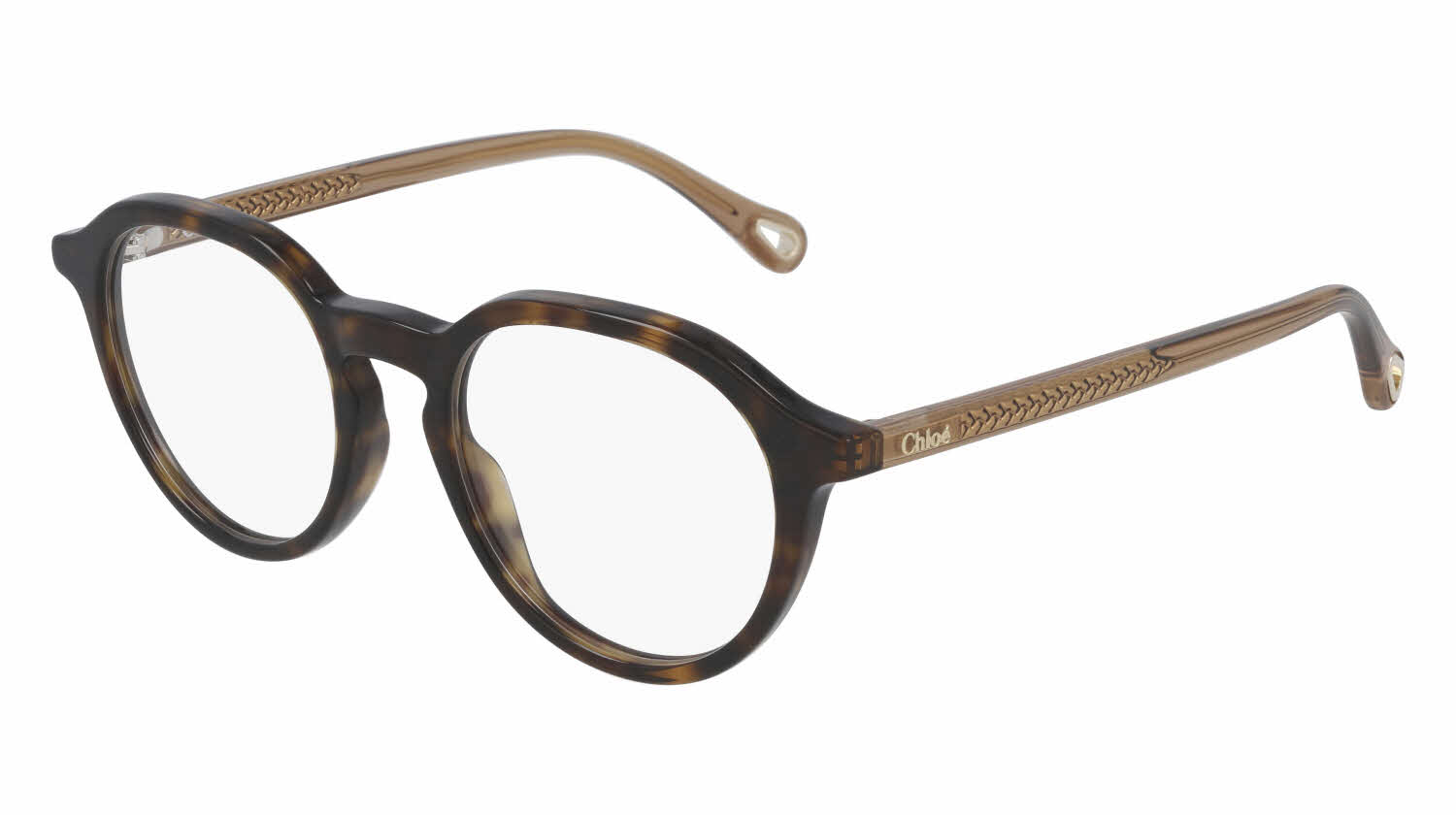  clear lens/shiny dark havana light brown size 47