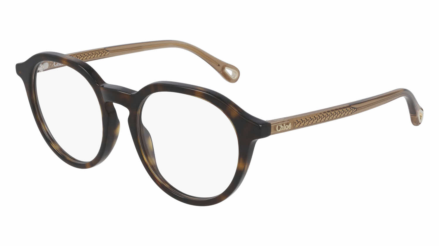  clear lens/shiny dark havana light brown size 50