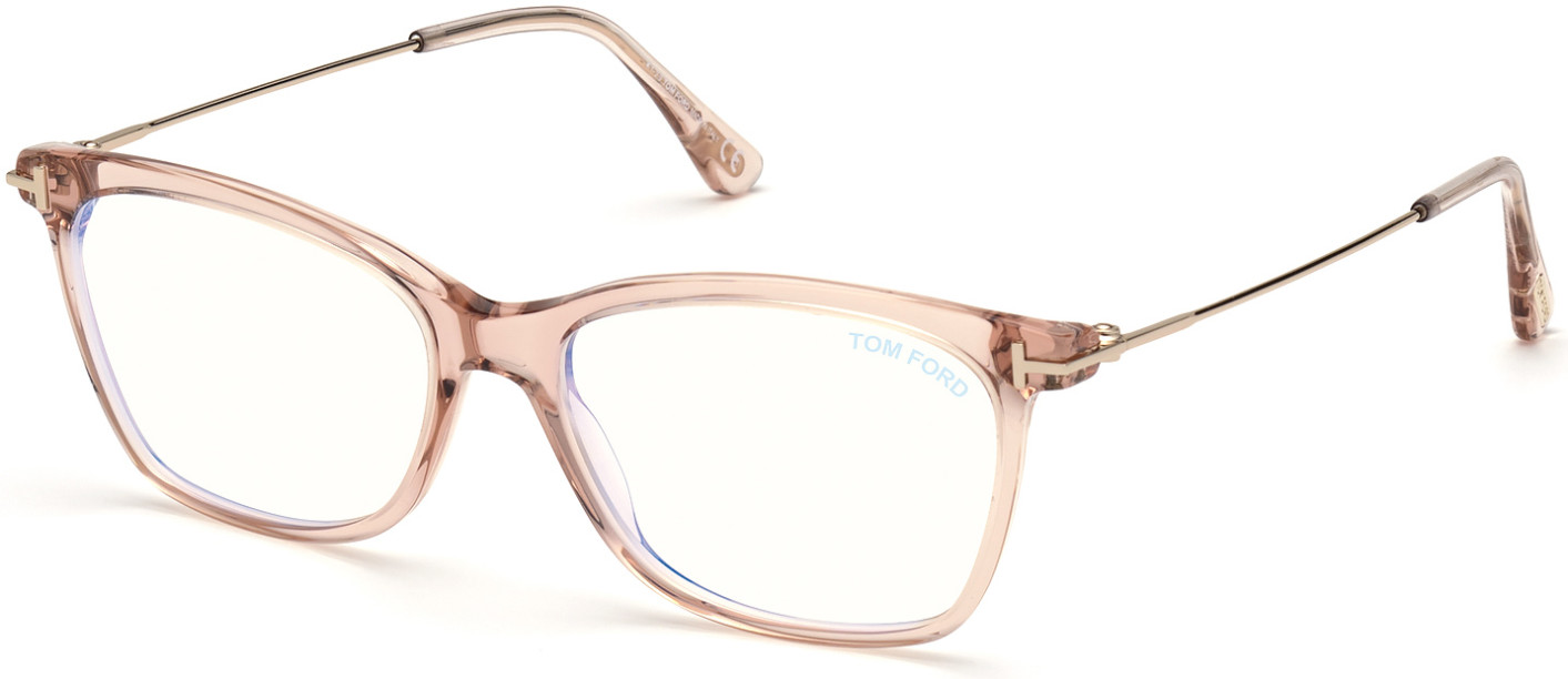  clear/shinytransparentpinkshinyrosegoldtemples/blueblocklense