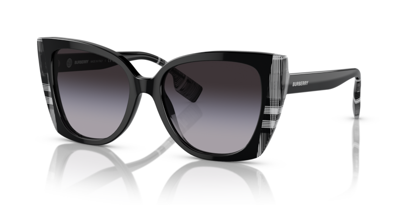  grey gradient/black/check white black