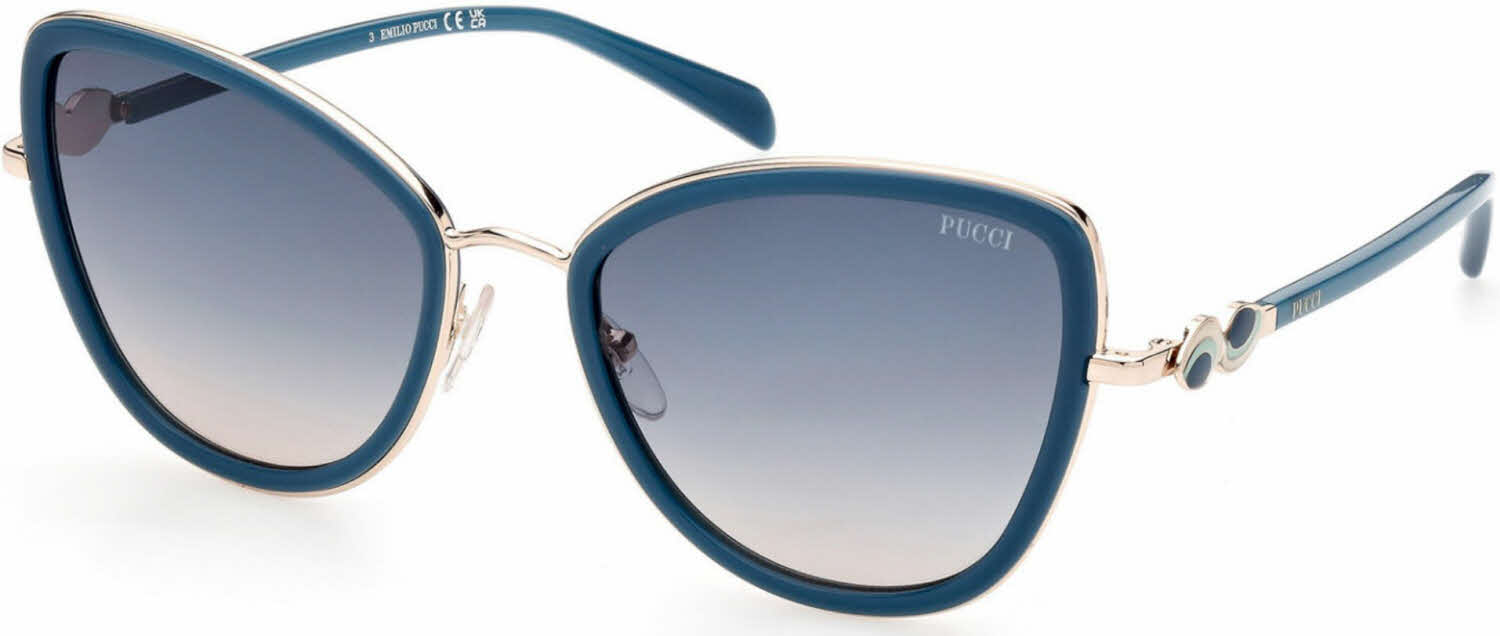  gradient brown lenses /opal teal shiny rose gold colored enamel