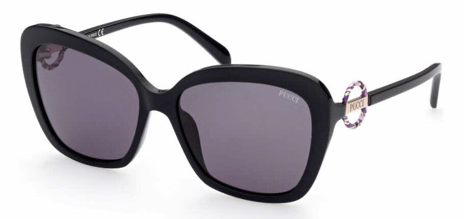  smoke lenses /shiny black vivara print wrap