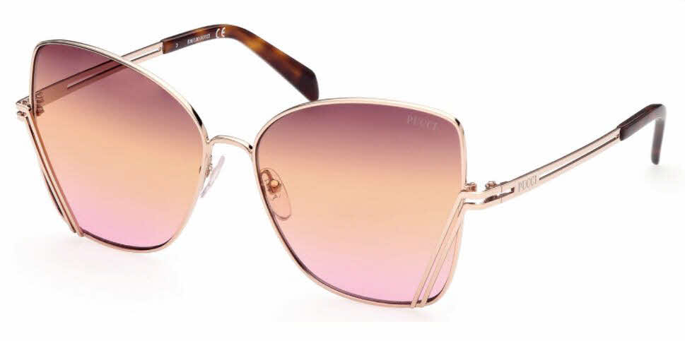  gradient brown to rose lenses /shiny rose gold classic havana