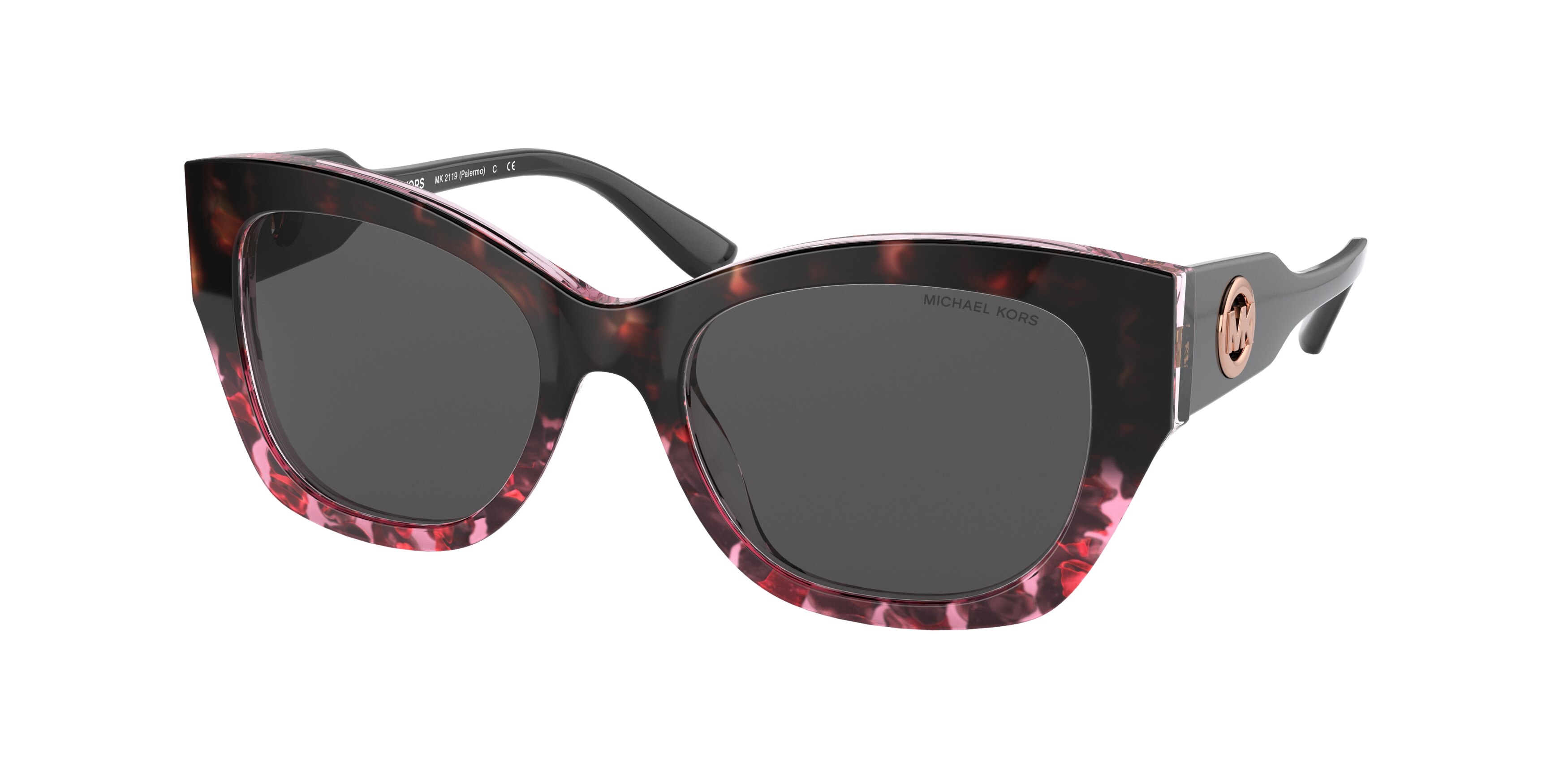  dark grey solid/pink floral acetate