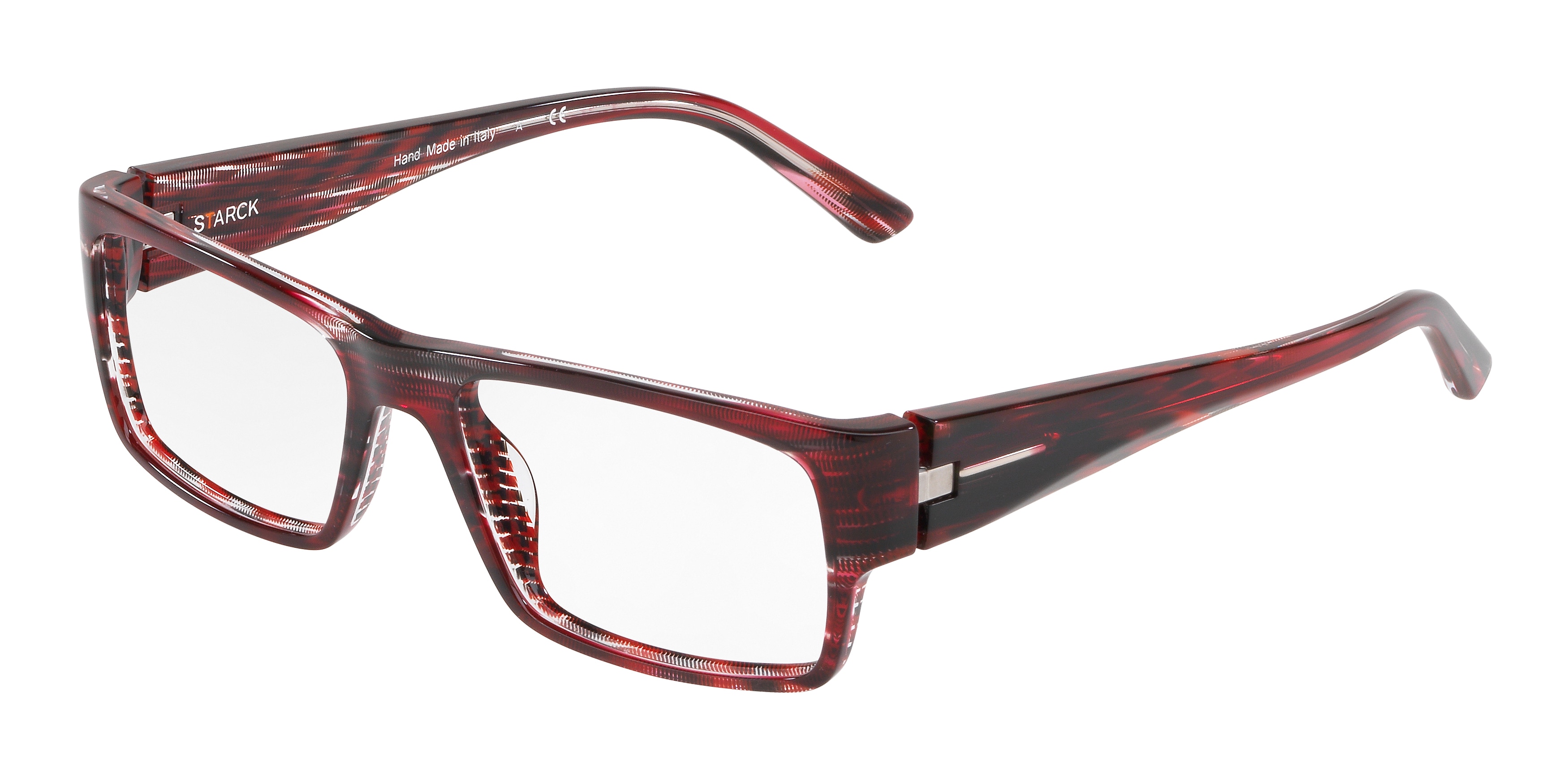  clear/stripped black red pontille