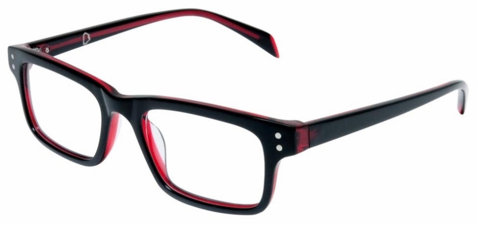  clear/black red