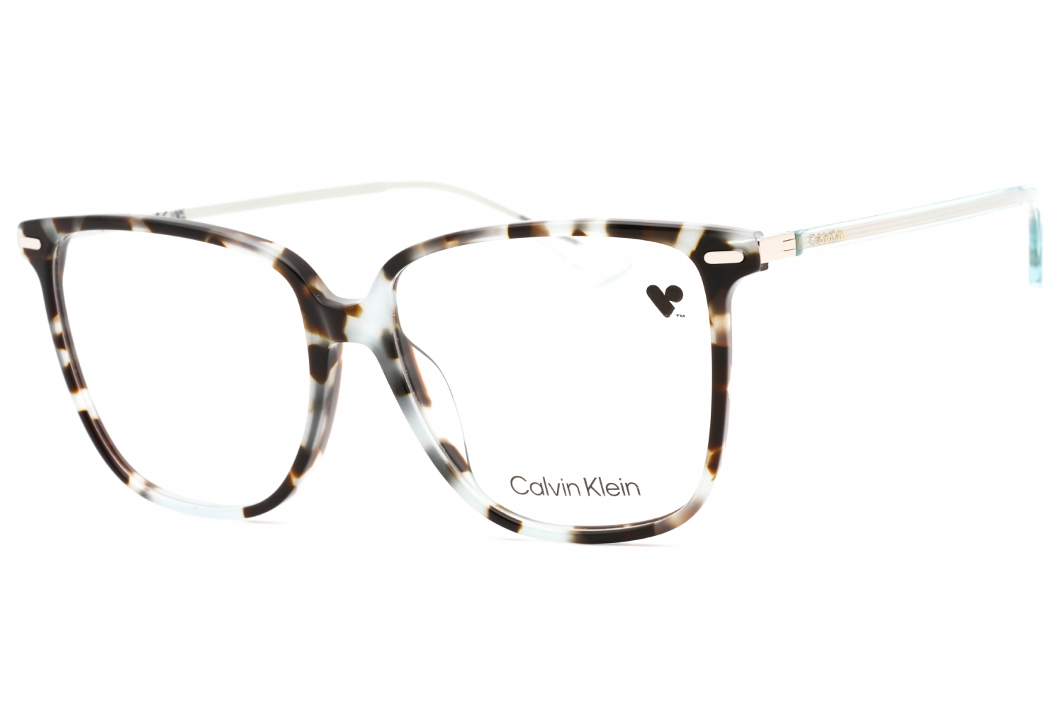  clear demo lens/aqua tortoise