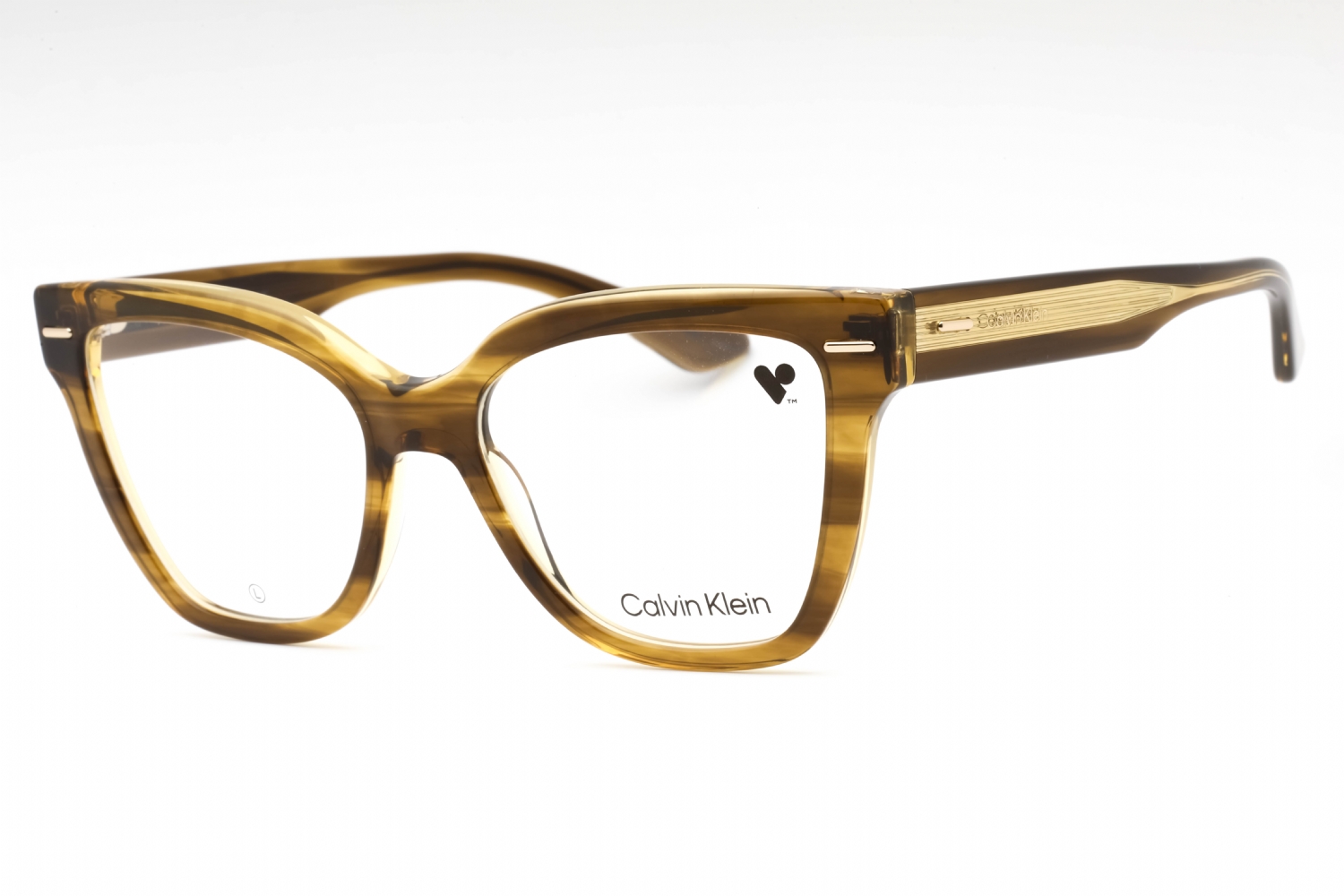  clear demo lens/striped khaki