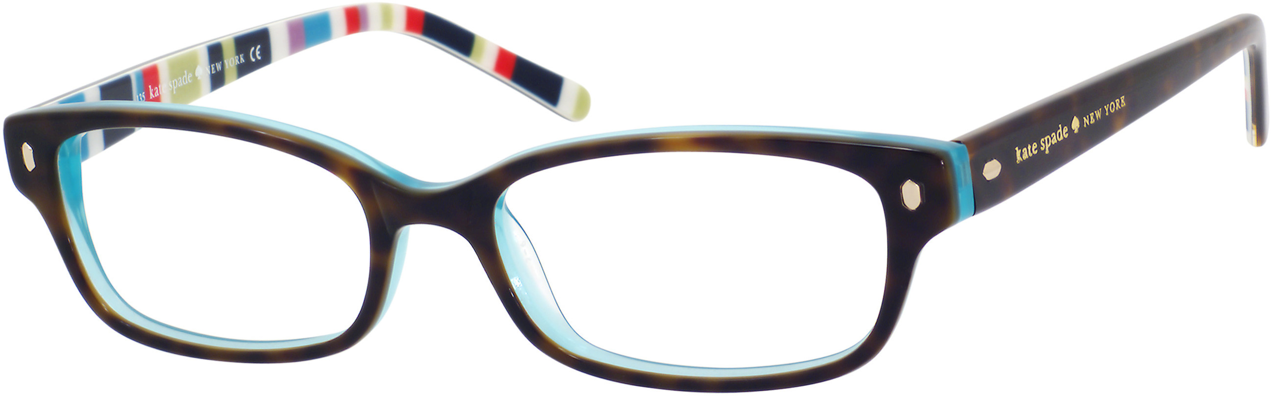  clear/tortoise aqua striped