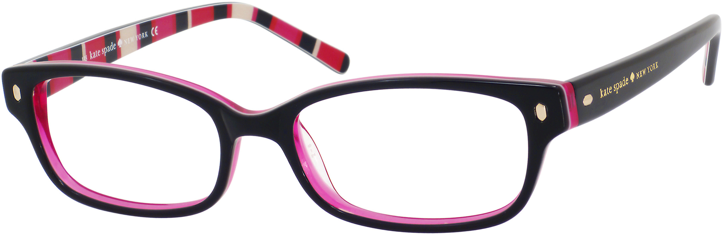  clear/black pink striped