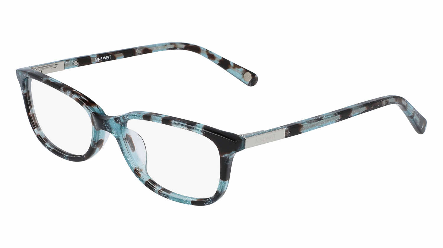  clear lens/teal glitter tortoise