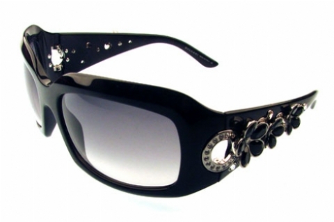  as shown/blackith crystals grey gradient lens