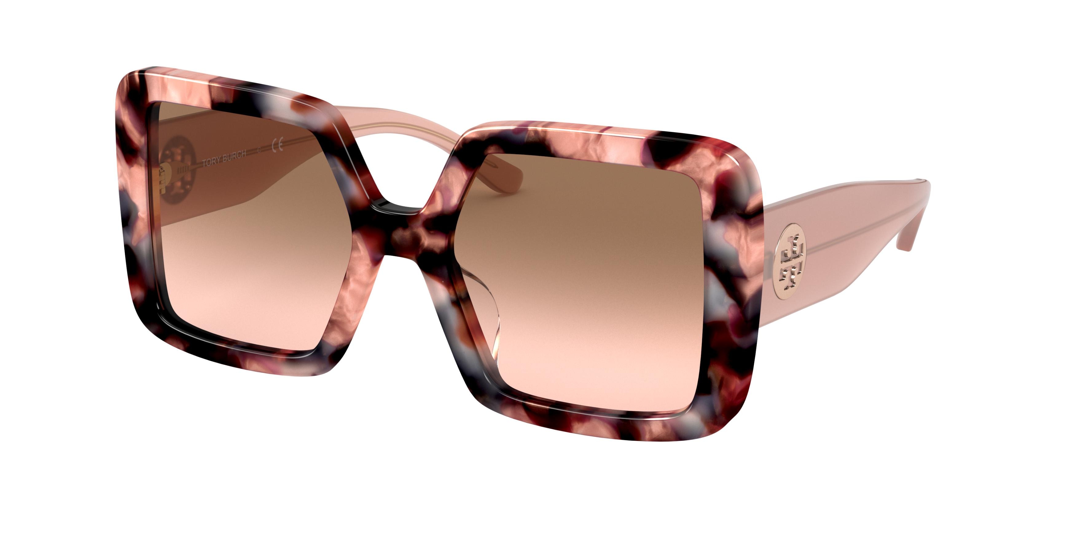  rose brown gradient/pink pearl tortoise