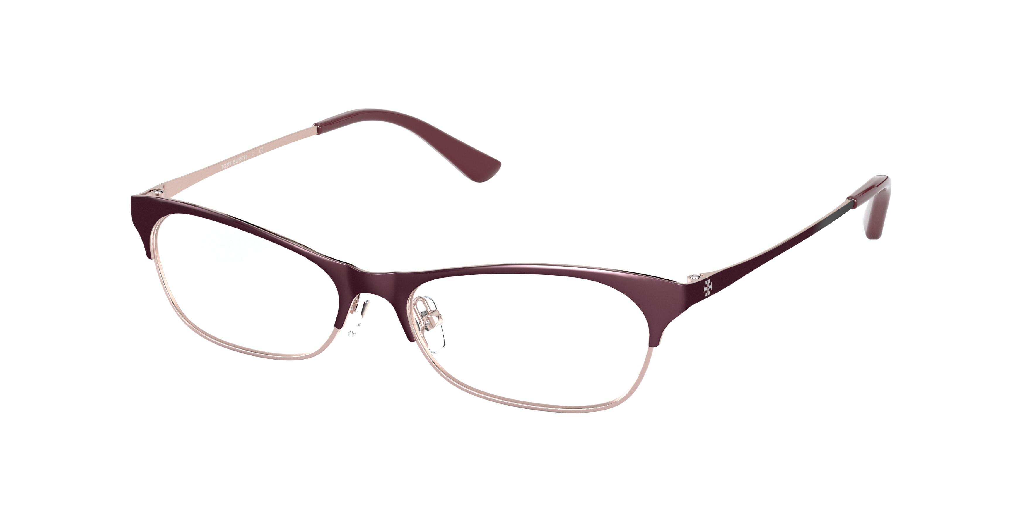  clear/shiny bordeaux metalrose gold
