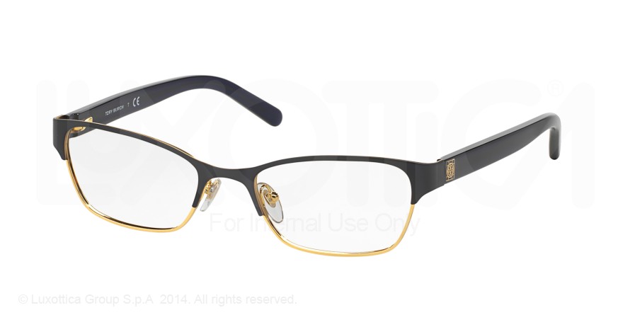  clear/satin navy gold