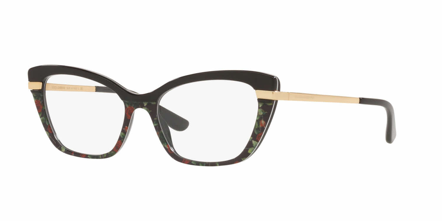  clear lens/black red roses
