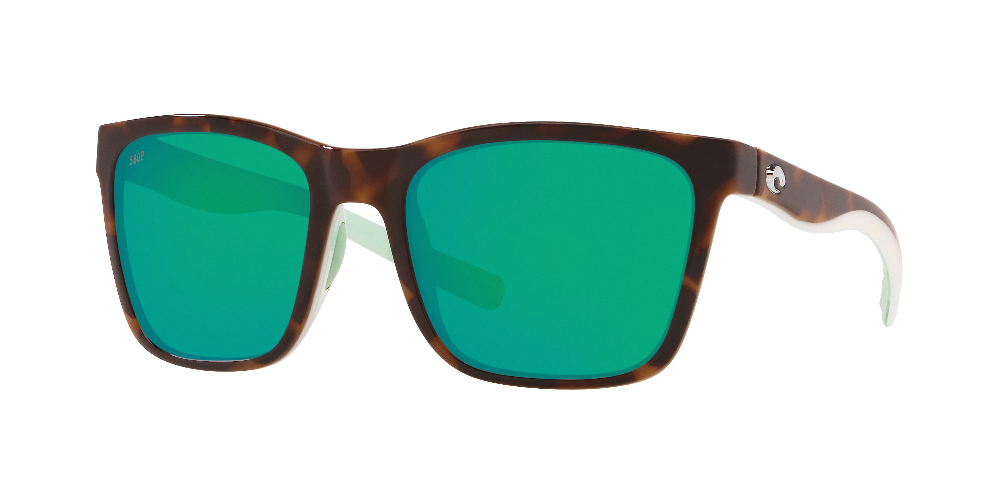 green mirror 580p/255 shiny tort/white/seafoam