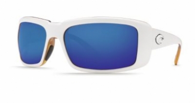  white/tortoise frame blue mirror glass