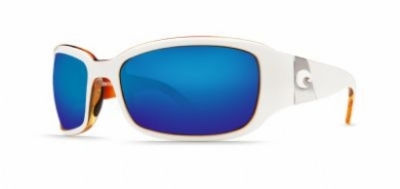  white/tortoise frame blue mirror glass w616