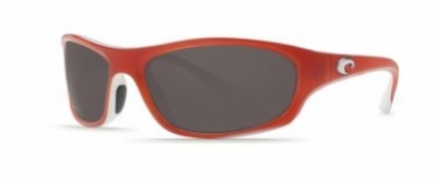  salmon/white crystal frame dark gray glass