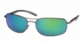  satin gunmetal/green