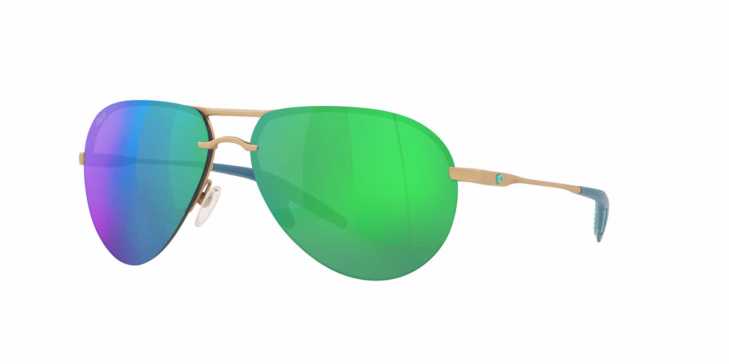  green mirror 580p polarized polycarbonate/matte champagne deep blue turquoise