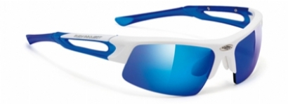 RUDY PROJECT EXOWIND WHITE-MATTE-FROZEN-BLUE-MULTILASER-BLUE-LENS