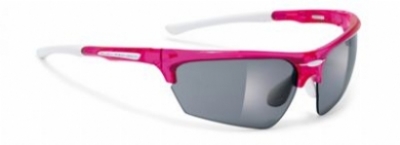  girl crystal pink frame/ smoke lenses