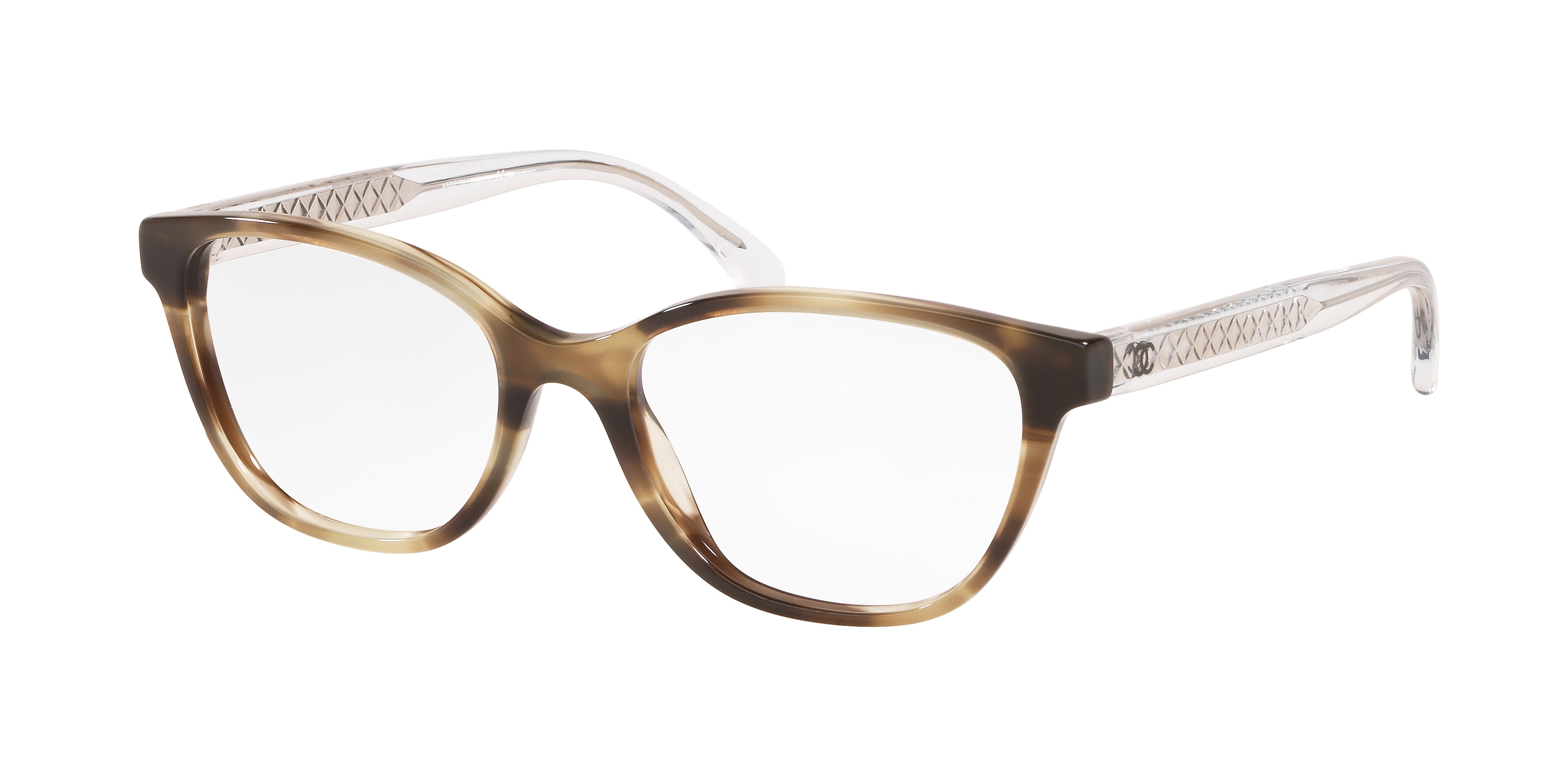 CHANEL Round Eyeglasses (CH3401 1534, CH3401 C501)