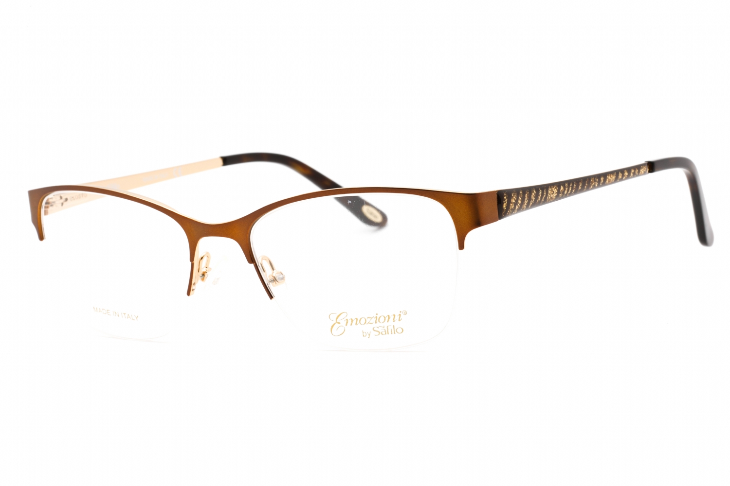  clear demo lens/brown gold