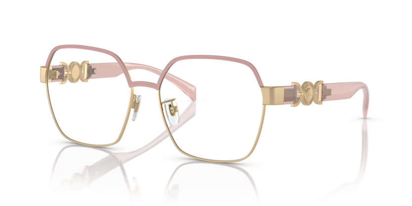  demo lens/matte gold/pink