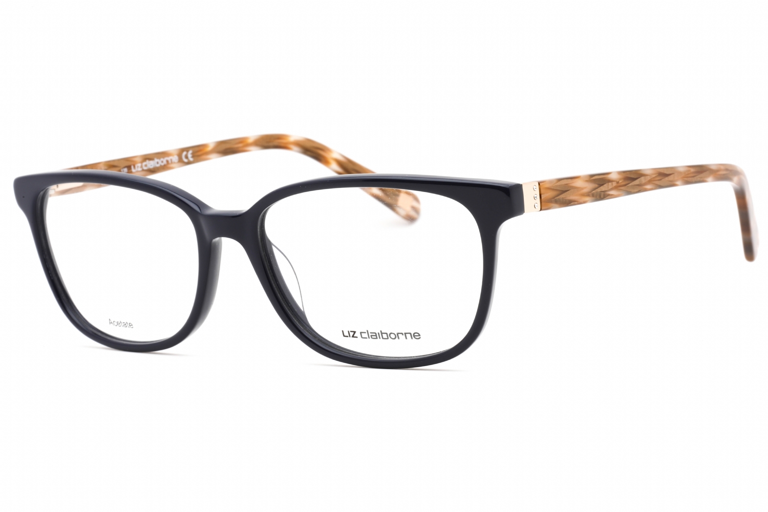  clear demo lens/navy brown pearl