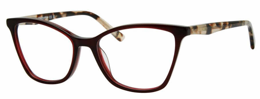  clear lens/burgundy crystal