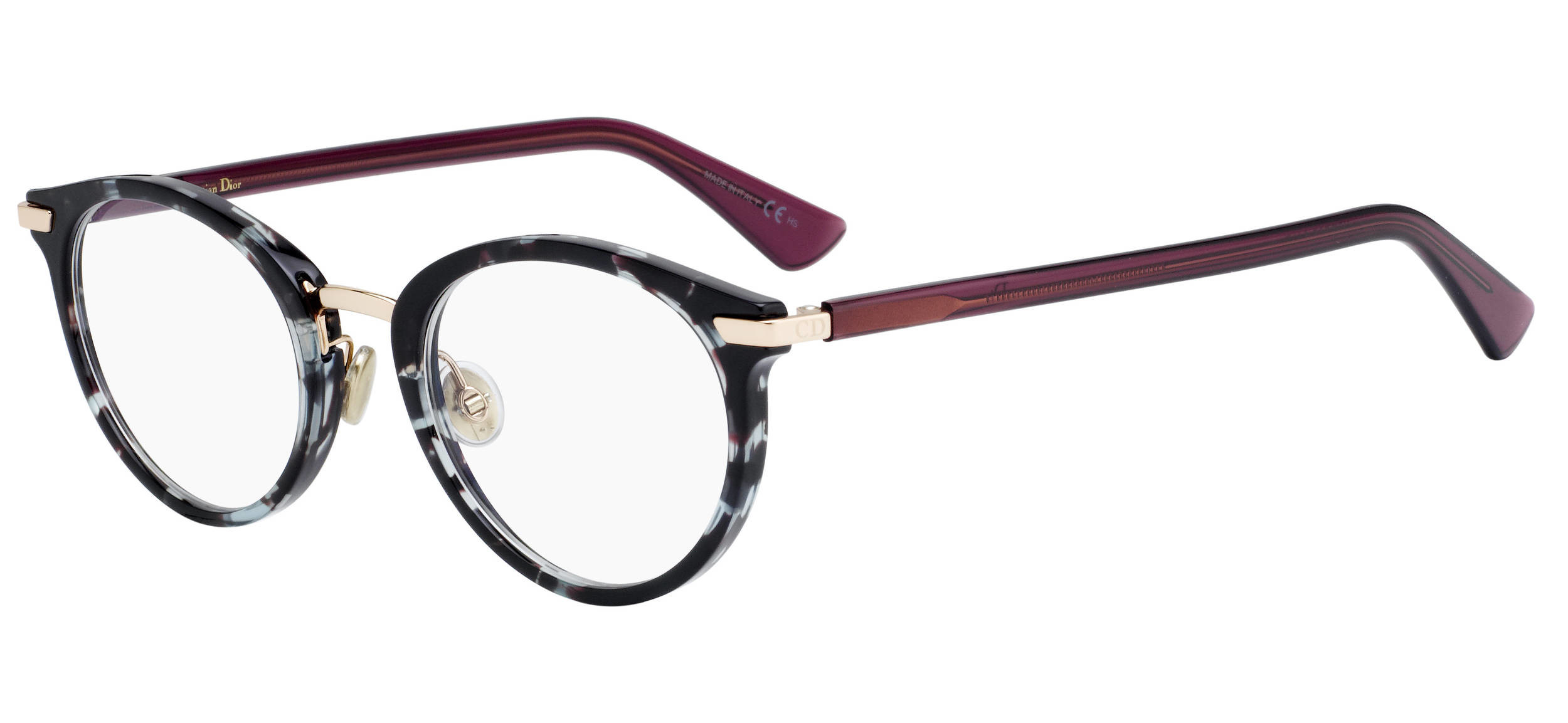  clear/dark havana burgundy