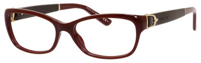  clear/burgundy cocoa leather