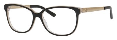  clear/black embossed